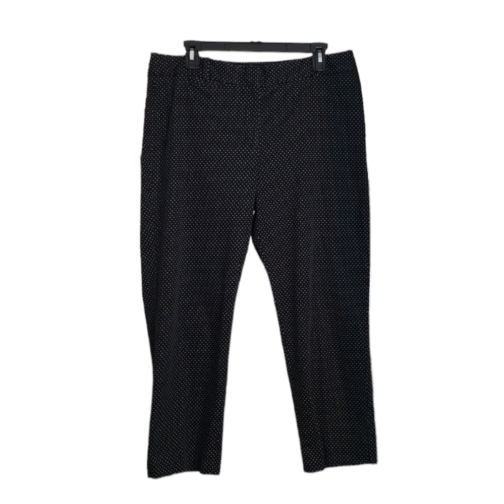 Talbot's Black & White Small Poka Dot Ankle Pants sz 12